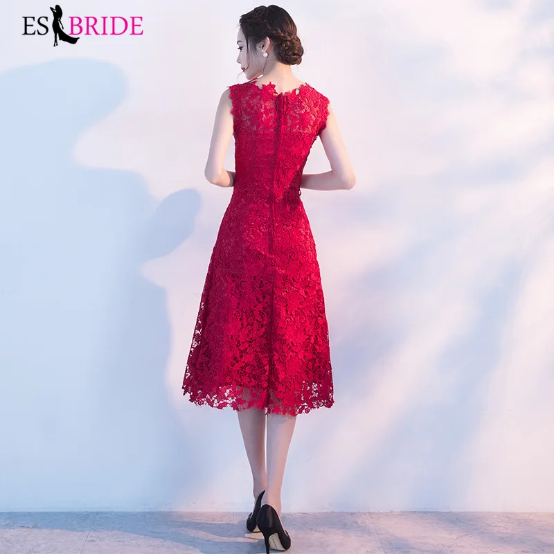 Red Casual Evening Dresses Long 2019 Fashion Elegant Gown Robe De Soiree Lace Special Occasion ES1791 | Свадьбы и торжества