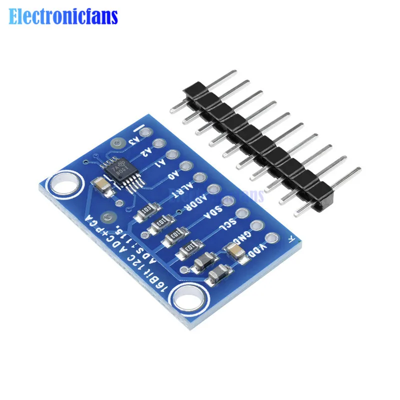 Модуль ADC с 4 канальным усилителем 16 бит I2C ADS1115 Pro для Arduino RPi|amplifier module|channel amplifier4 g |