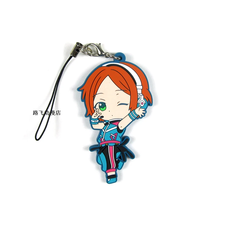Аниме модель ансамбль звезды фигурку резиновый мобильный Aoi Yuta Hinata брелок для