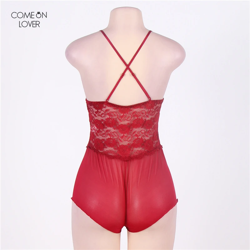 Comeonlover Crotchless Lace Women Rompers Combinaison Femme Enteritos Mujer Verano RT70334 Plus Size Monos Cortos De Sexy | Женская