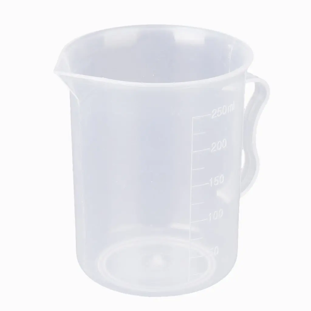 Доступная 250 мл прозрачная пластиковая мерная чашка с ручкой|250 ml|ml measurecup with handle |