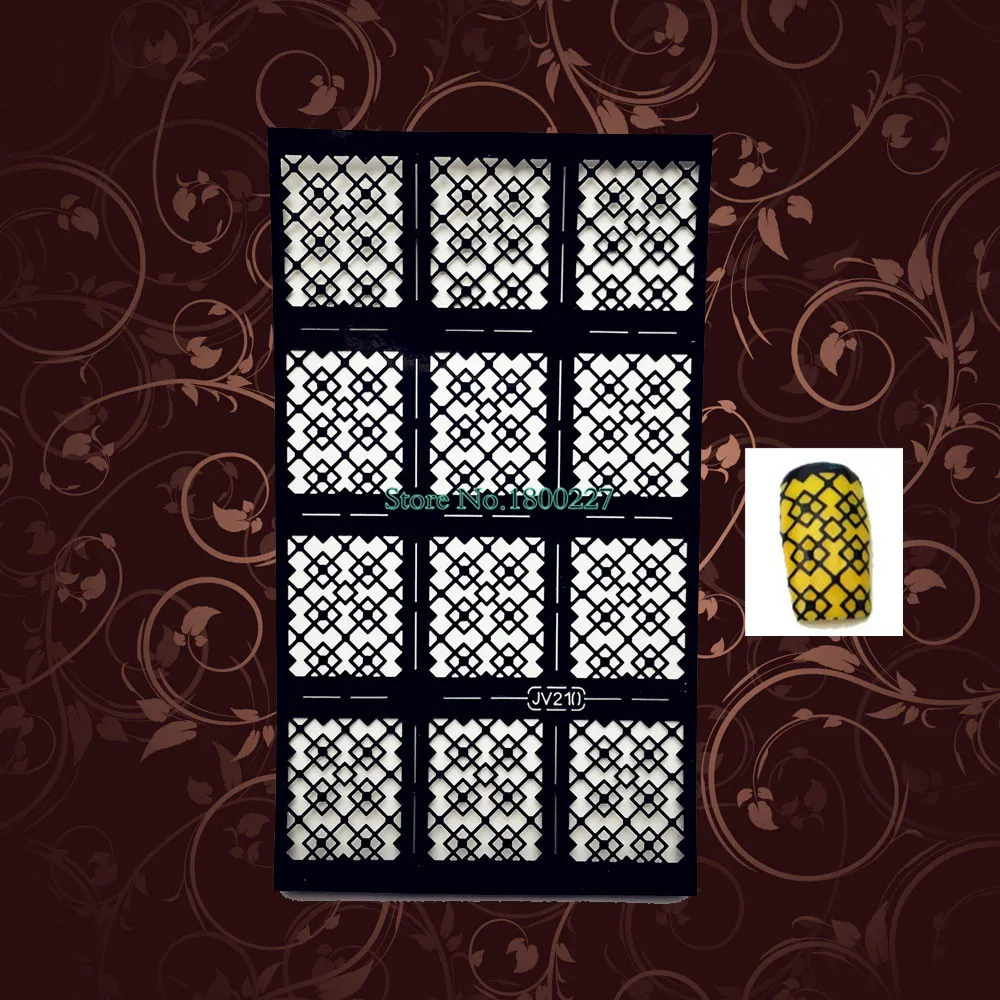 Наклейка для дизайна ногтей с цветочным рисунком|art gustav|stencil materialstencil cleaner |