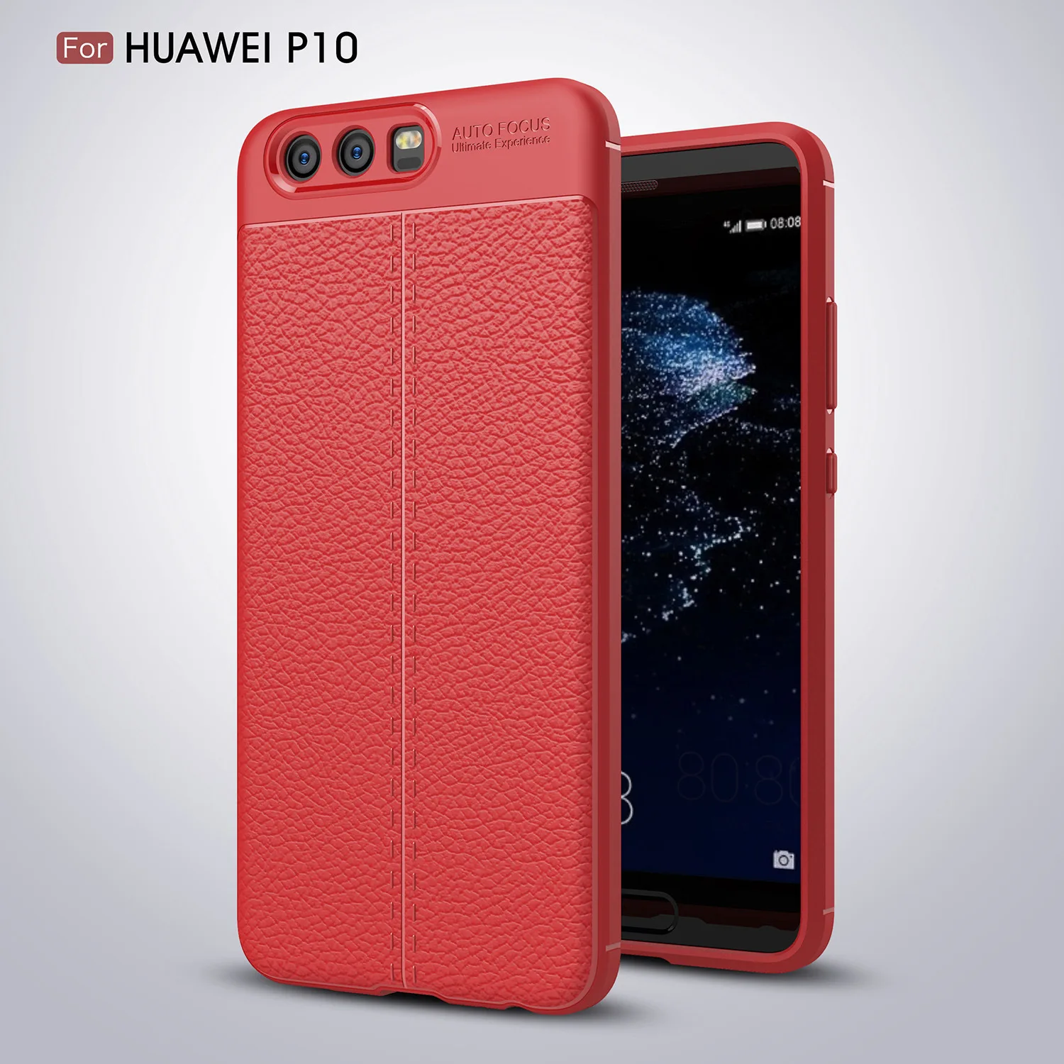 Новый Модный высококачественный мягкий кожаный чехол из ТПУ с личи для Huawei P10 5 1