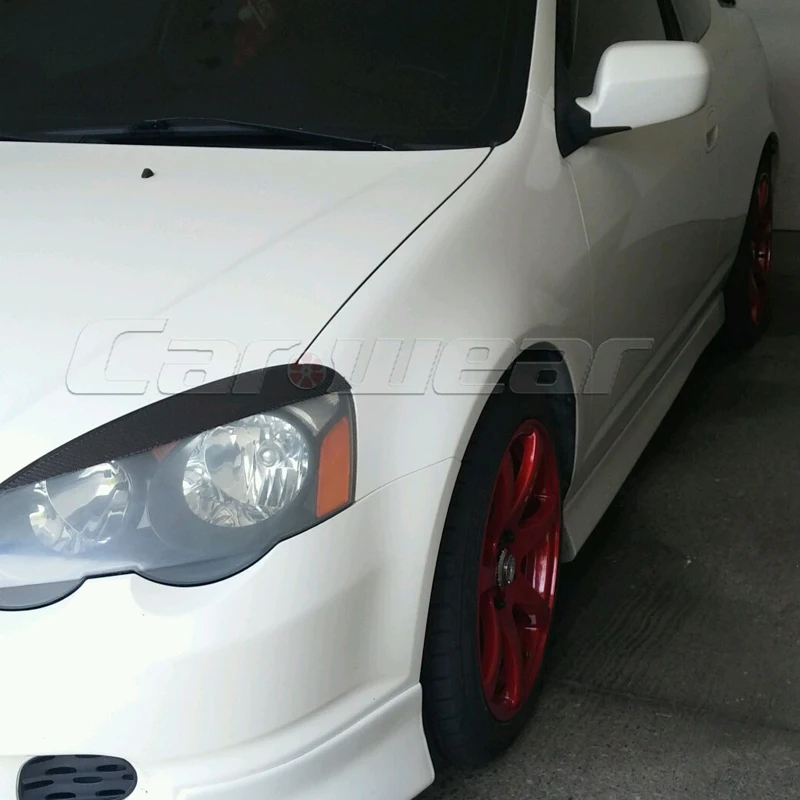 RSX углеродное волокно Передняя фара Крышка век бровей для Acura 2001 2005|carbon fiber|headlight