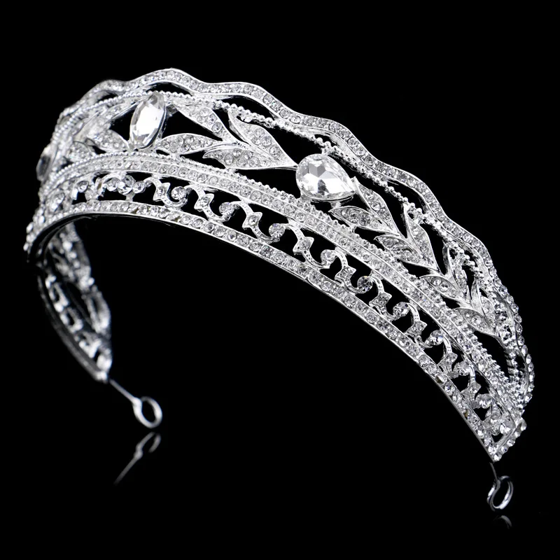 Женский обруч для волос с кристаллами позолоченная свадебная тиара свадебный