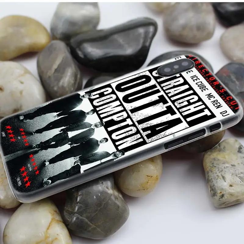 Жесткий пластиковый Чехол Straight Outta Compton NWA для iPhone XS Max XR X 10 7 8 6 6 S Plus 5s SE 5 4s 4 5C Прозрачный чехол для телефона