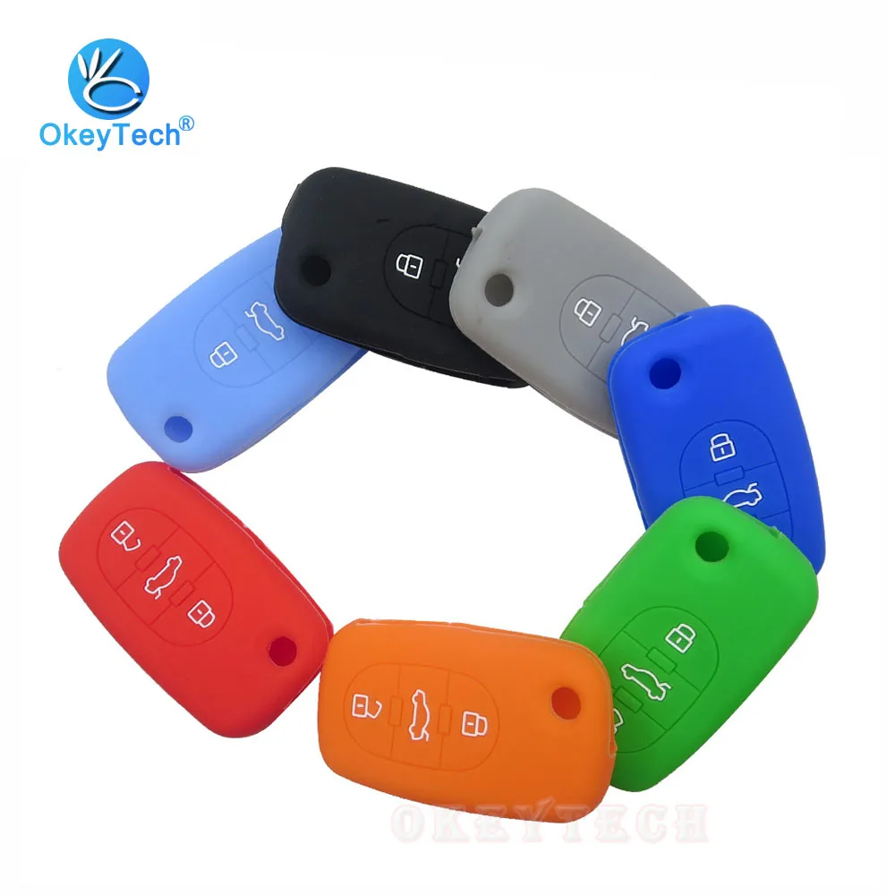 Силиконовый чехол OkeyTech с 3 кнопками откидной Складной Дистанционный силиконовый
