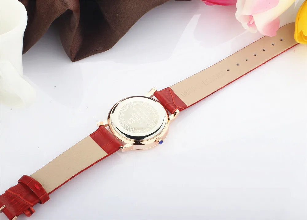 

Original Brand GUOU Women Fashion Leather Strap Watches Elegant Lady Calendar Dress Wristwatch 2 Hands Analog Relojes NW7217