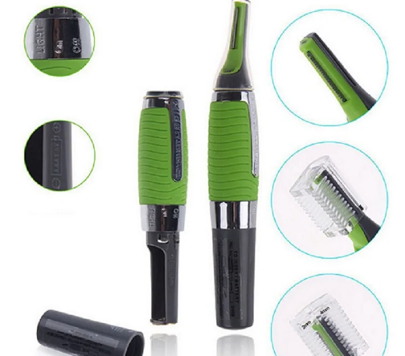 Micro Precision Eyebrow Ear Nose Trimmer Removal Clipper Shaver Personal Electric Face Care Hair Trimer With LED Light | Красота и