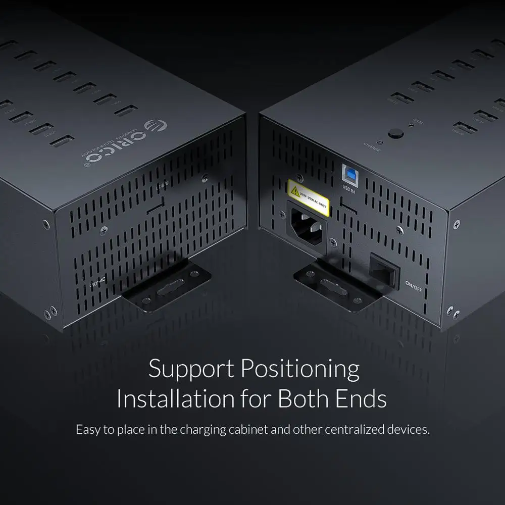 ORICO usb-хаб 20 портов USB мультихаб тип A Промышленный USB 2,0 концентратор разветвитель с 2 моделями передачи данных зарядки(IH20P