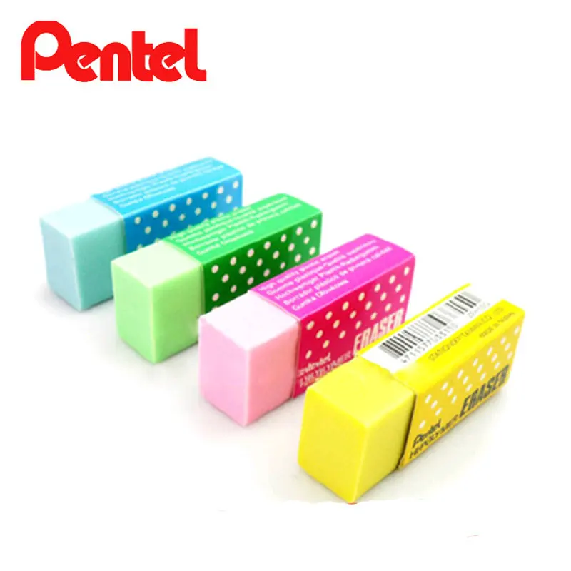 4 шт. Pentel ZEH-05CM Hi-Polymer Ластик резиновый карандаш для рисования ластик желтый/розовый/синий/зеленый цвета - Цвет: 4Pcs Each Color 1Pc