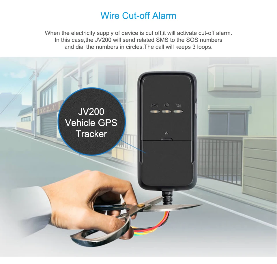 Автомобильный gps-трекер Concox JV200, gps-локатор с аккумулятором 270 мАч, gps+ LBS, устройство для определения местоположения водителя, анализ моделей, приложение для ПК, трекер