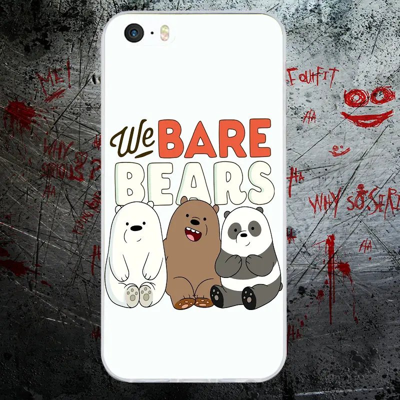 Чехол для iphone 6 Ice We Bare Bear Fighting Panda стильные мягкие чехлы обложки iPhone 4 4S 5 5S SE 6S 7 8 X