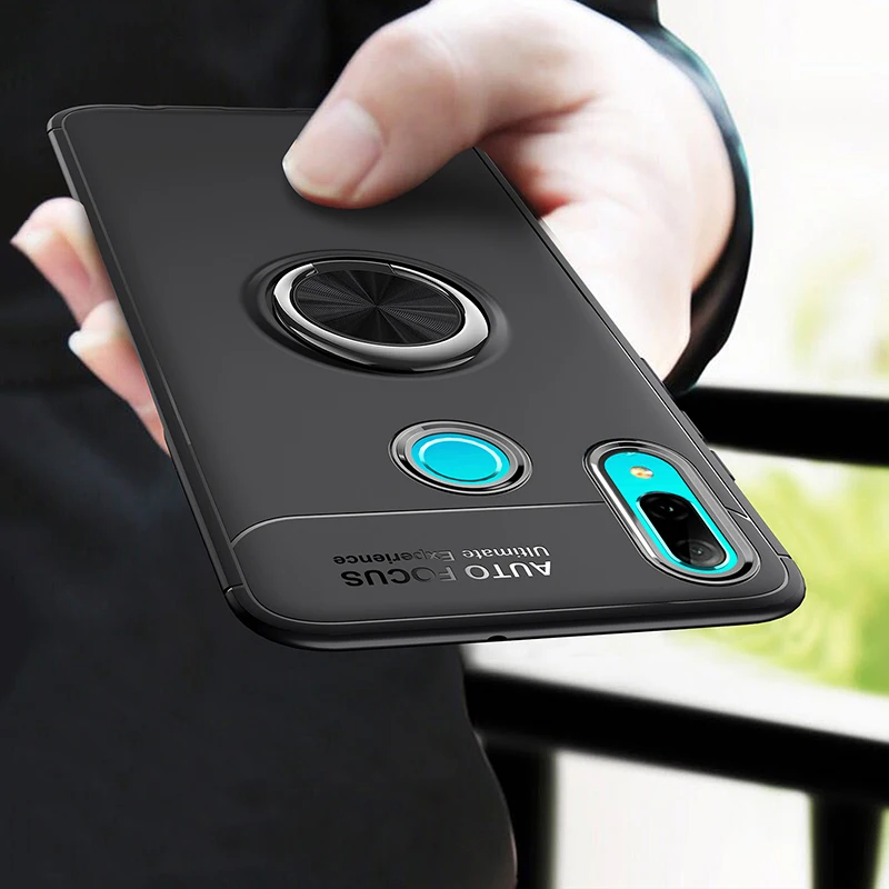 MAKAVO для Huawei P Smart Z чехол с кольцом-пряжкой матовый Мягкий силиконовый