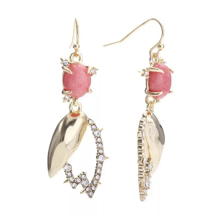 Высококачественные роскошные женские серьги-подвески с натуральным камнем