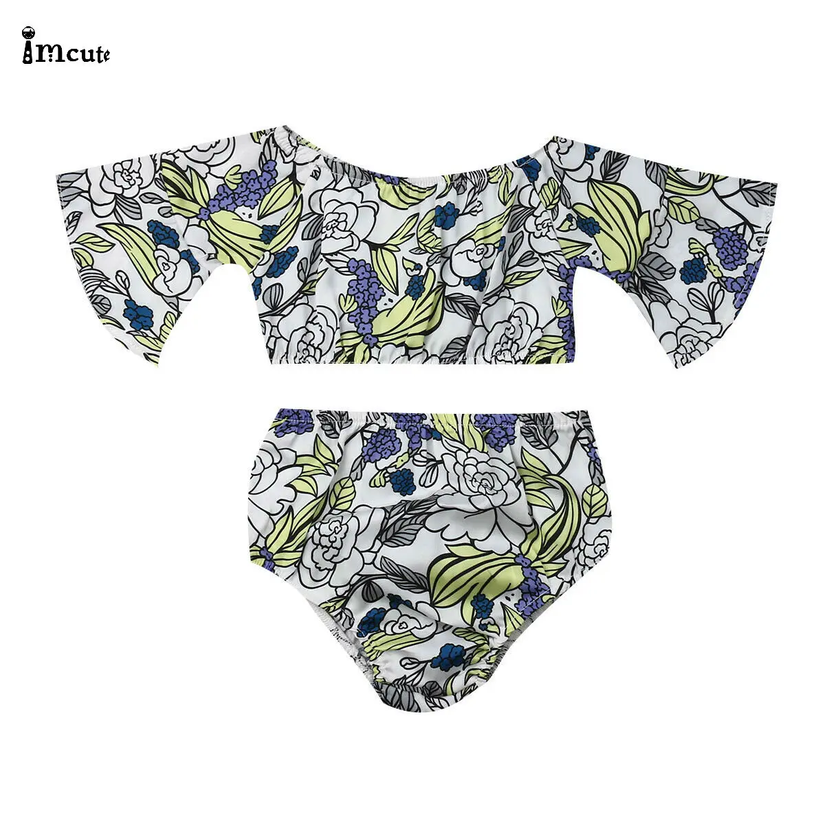 Комплект одежды из 2 предметов для новорожденных и маленьких девочек: блузка с