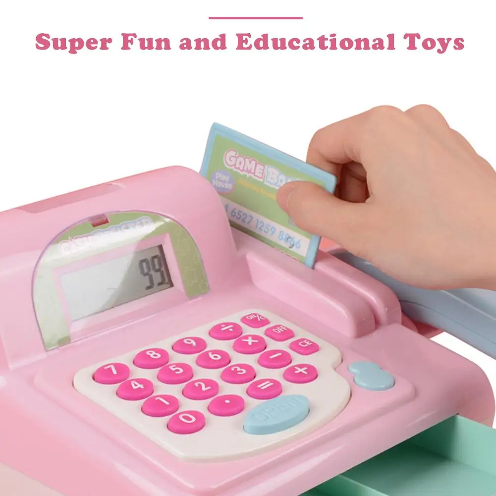 Мини Gesimuleerde Supermarkt касса ролленспел касса Набор Дети ролевые игры Vroege Educatief Speelgoed игрушка для детей