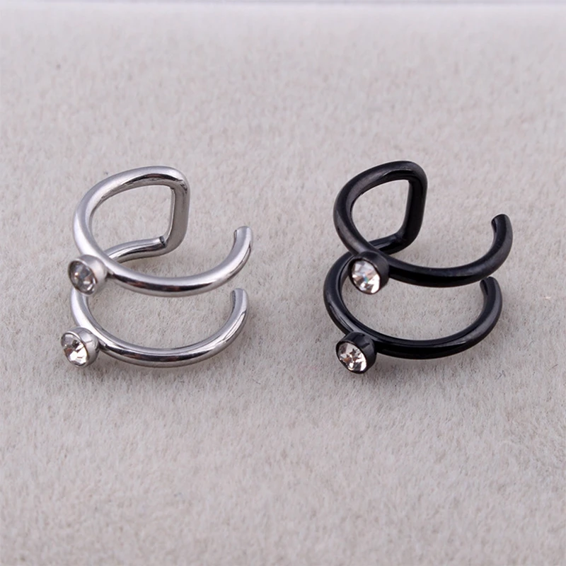 2 шт нержавеющая сталь зажим для ушей с застежкой обертка серьги модные ювелирные