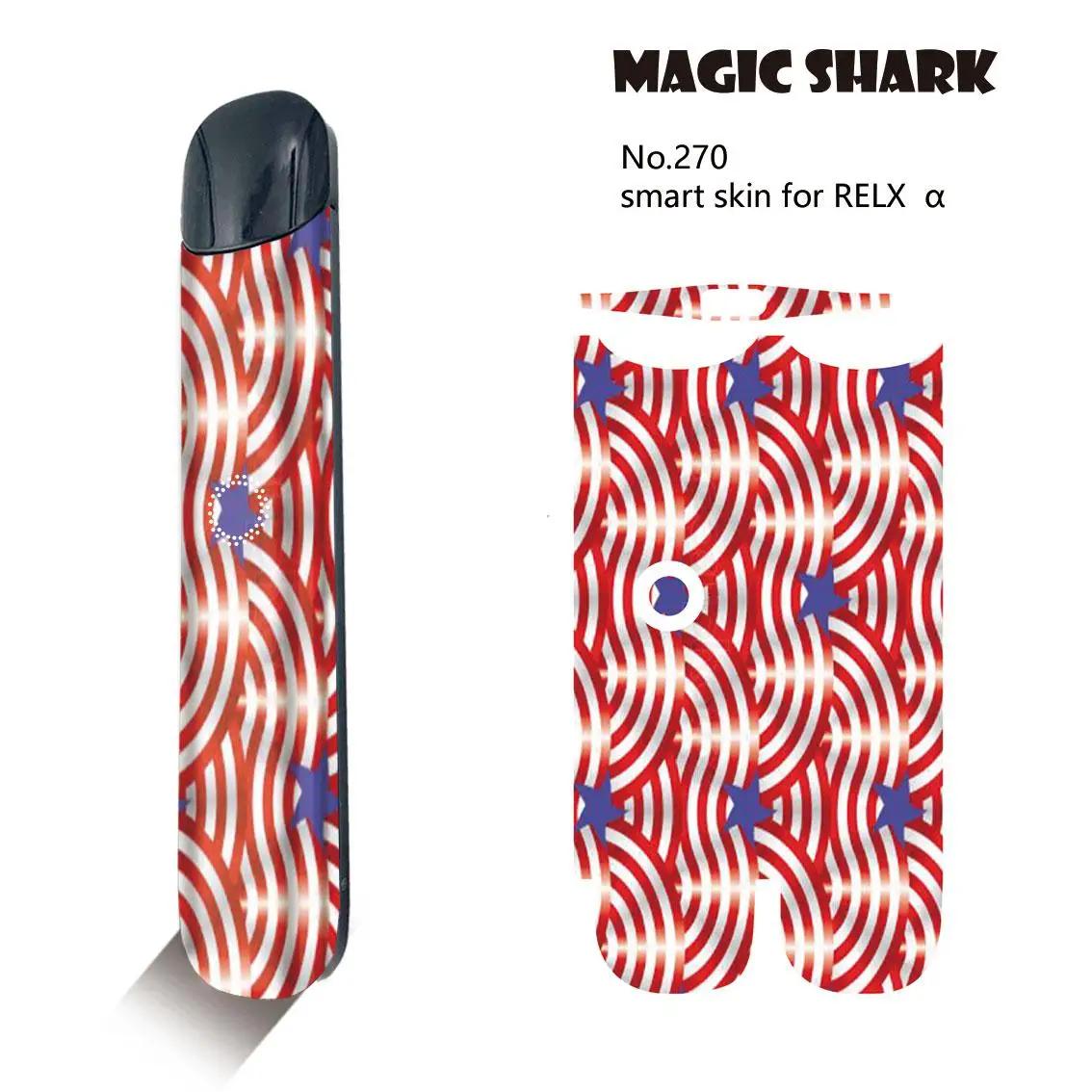 Ультра тонкий чехол для электронной сигареты Magic Shark Deadpool Gold Bling James наклейка Relx Alpha