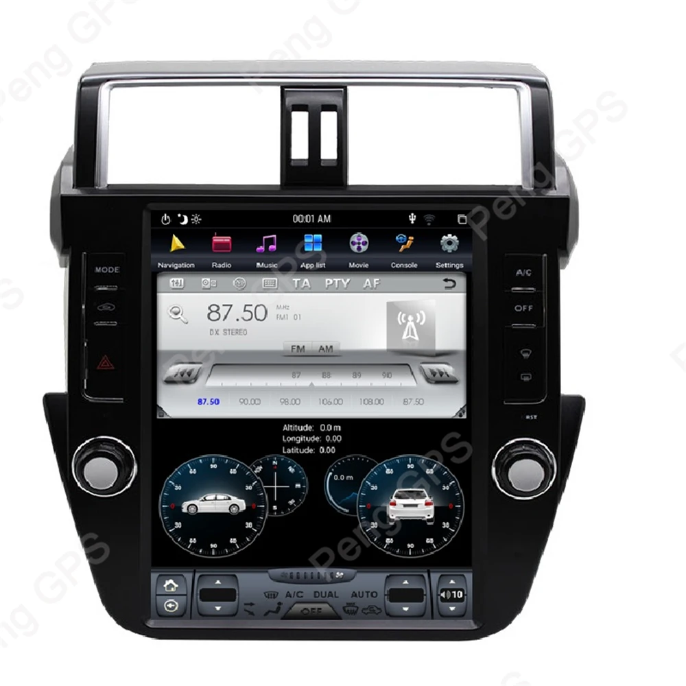 4G+ 64G ips Android 8,1 автомобильный gps-навигация, dvd-плеер для Toyota Land Cruiser Prado 150- Tesla стиль 12,1 дюймов головное устройство