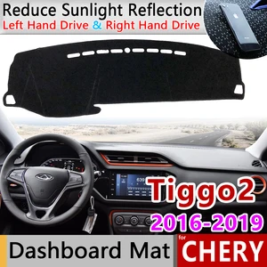 Для Защитные чехлы для сидений, сшитые специально для Chery Tiggo 2 2016 2017 2018 2019 анти-скольжения мат приборной панели крышки солнцезащитный фильтр приборной аксессуары Tiggo2 Tiggo 3x MVM X22 DR3