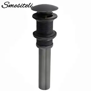 Новое поступление, круглый смеситель для туалета в сборе, выдвижной смеситель из нержавеющей стали для пробка для раковины ванной комнаты, слив без перелива