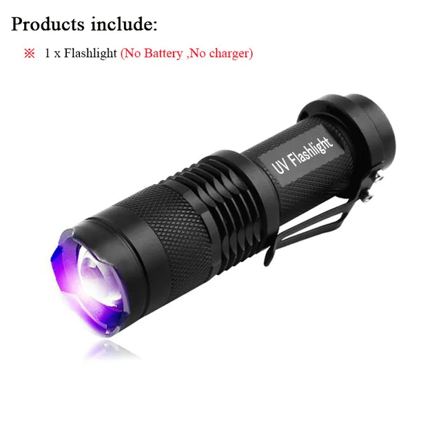 suiteA Светодиодный ультрафиолетовый фонарик 365nm UV фонарик свеотдиод CREE УФ-фонарь пурпурный фиолетовый свет УФ 395nm Светодиодная лампа испытание безопасности 14500 - Испускаемый цвет: suiteA