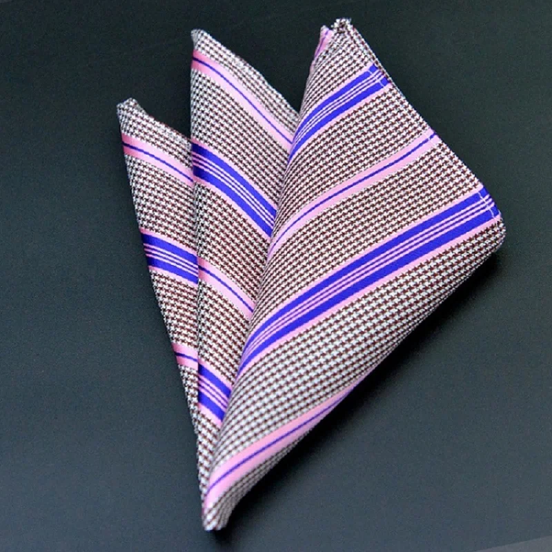 

Floral Silk Satin Pocket Square Hanky Jacquard Woven Classic Wedding Party Handkerchief