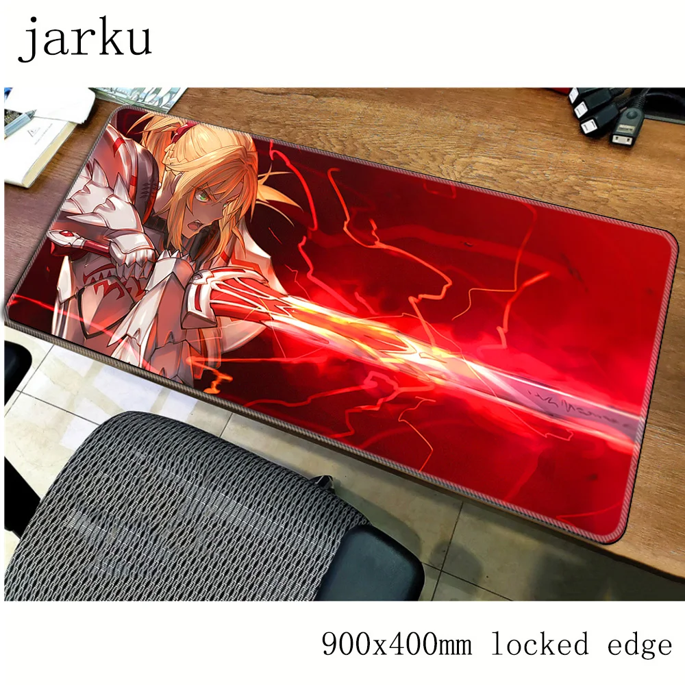 

Fate Saber mouse pad gamer 900x400mm notbook mouse mat large gaming mousepad large locrkand pad mouse PC desk padmouse
