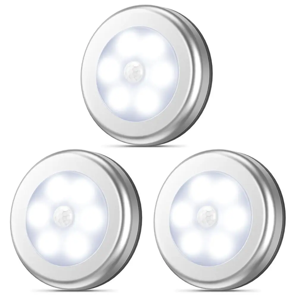 

10pc/lot PIR Motion Sensor Under Cabinet Light Auto Smart Night Lamp Lampada LED Lights For Home Bedroom Closet Kitchen Wardrobe