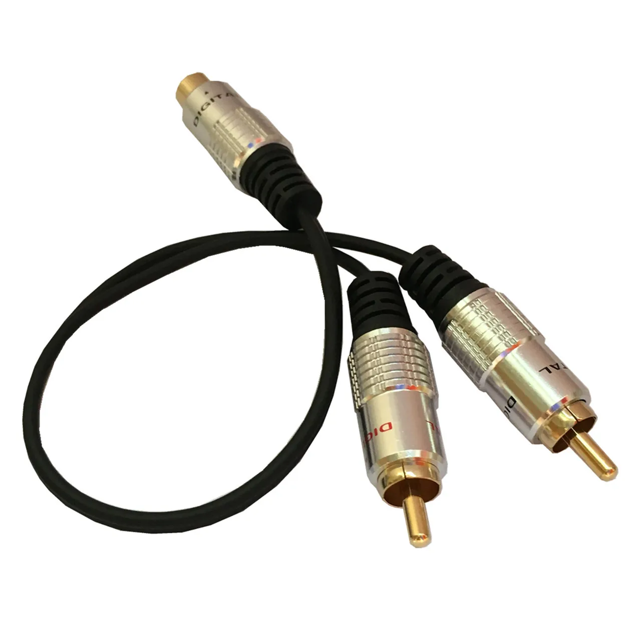 Алюминий чехол с позолотой 1RCA женский 2RCA мужской аудио видео лотоса линия