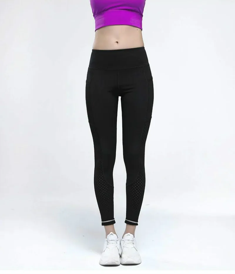Sexy Fitness high elasticity yoga pants quick dry waterproof Pure color pant High waist tight Breathable running sports | Спорт и