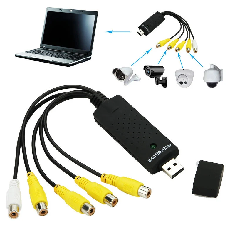 Монитор камеры CCTV DVD 4CH Usb dvr карты доска для VHS Видео Запись система цветного