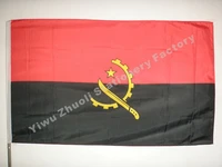 angola flag 150x90cm 3x5ft 115g 100d polyester double stitched high quality free shipping
