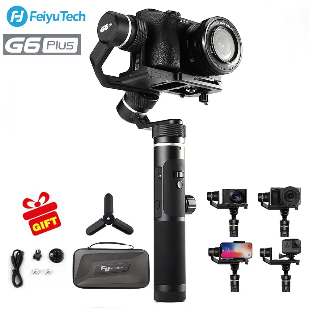 G6 PLUS FeiyuTech Feiyu G6 3 оси ручной карданный стабилизатор для экшн-камеры Gopro 6 5 4 RX0 xiaomi yi 4k Wifi синий зуб OLED экран - Цвет: G6 PLUS