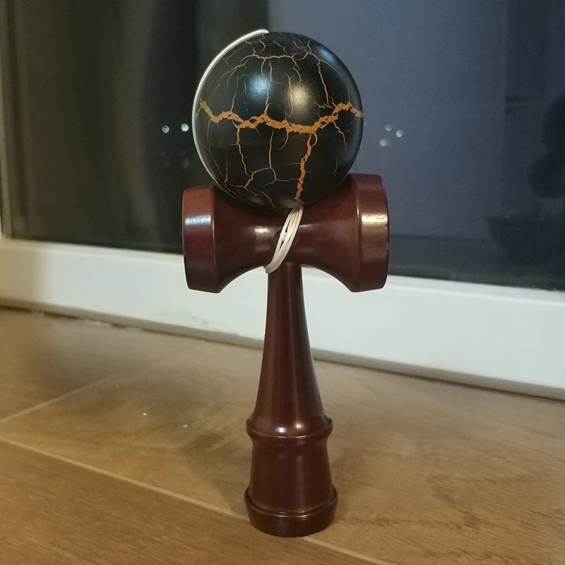 Kendama 18 см полная трещина PU краска деревянный шар Kendama умелое жонглирование мяч игра игрушка Спорт на открытом воздухе