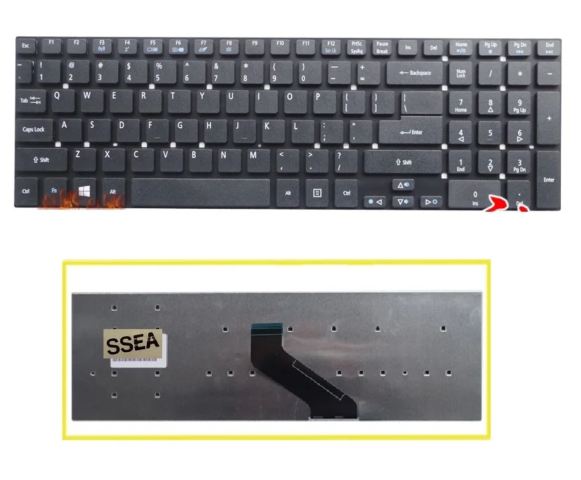 SSEA новая клавиатура для Acer Aspire 5830 5830G 5830T 5830TG 5755 5755Z 5755G V3-572G V3-572P без рамки |