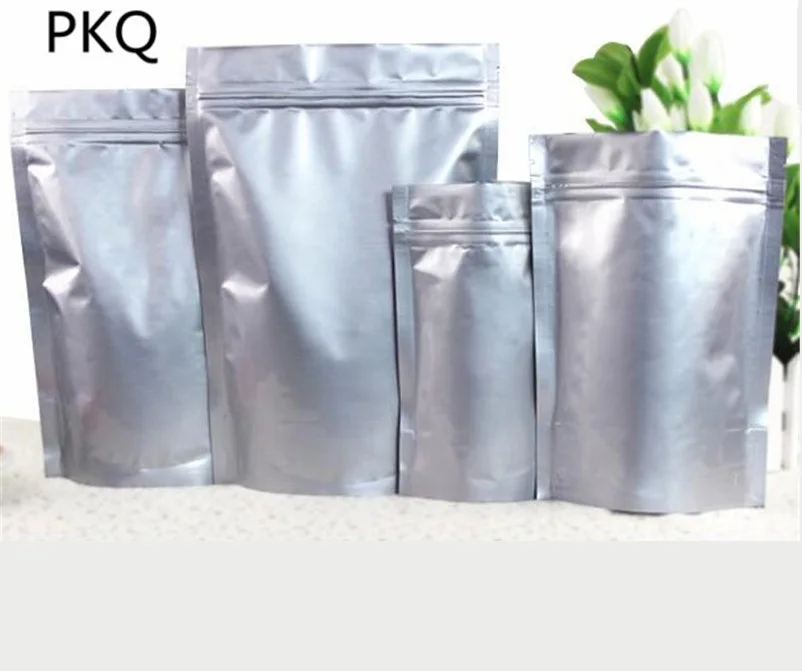 7 sizes Silver Zipper Stand Up Bags Aluminum Foil Zip Lock Bag Heat Sealing Packaging Tea/Cookie Storage Pouch 5pcs | Дом и сад