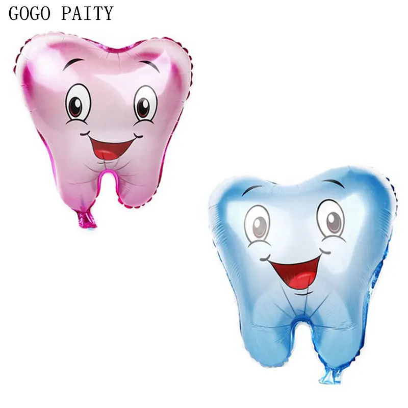 GOGO PAITY новый мультфильм в форме зуба алюминиевые воздушные шары праздничное