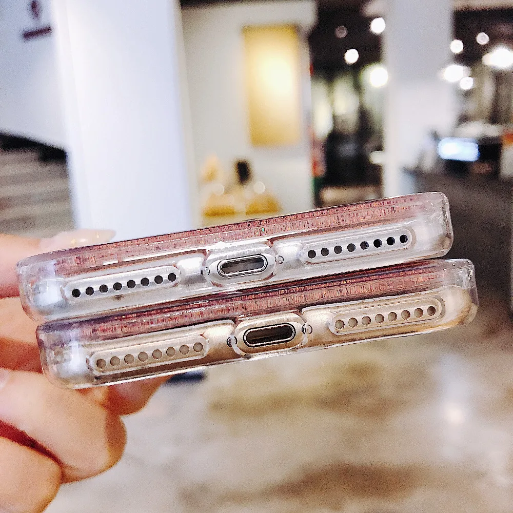 Фламинго динамический жидкий зыбучий песок чехол для iPhone 7X8 6S Plus роскошный