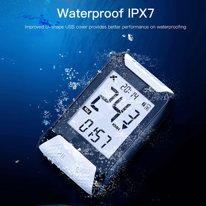 I GPS порт компьютеры IPX7 водонепроницаемый беспроводной Велосипедный компьютер
