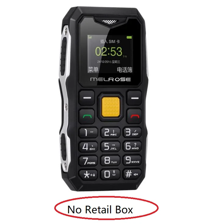 Melrose S10 мини телефон MP3 Bluetooth наушники ультра-тонкий 1,0 дюймов Прочный Открытый противоударный пылезащитный телефон - Цвет: blk no package box