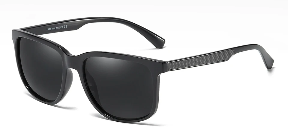 black Peekaboo uv400 поляризационные солнцезащитные очки для мужчин tr90 Ультра светильник вождения мужские солнцезащитные очки матовый черный Высокое качество TAC - Цвет линз: black