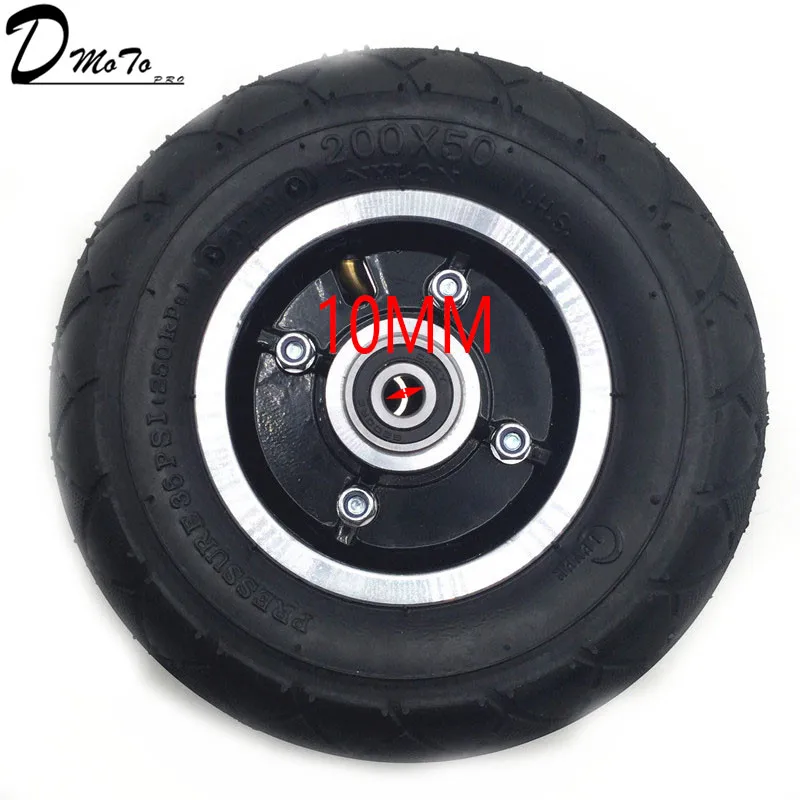 M10 wheel 200x50 электрический скутер шины с Ступицей Колеса " скутер шины Алюминиевый сплав колеса пневматические шины надувание электрический автомобиль - Цвет: M10 wheel