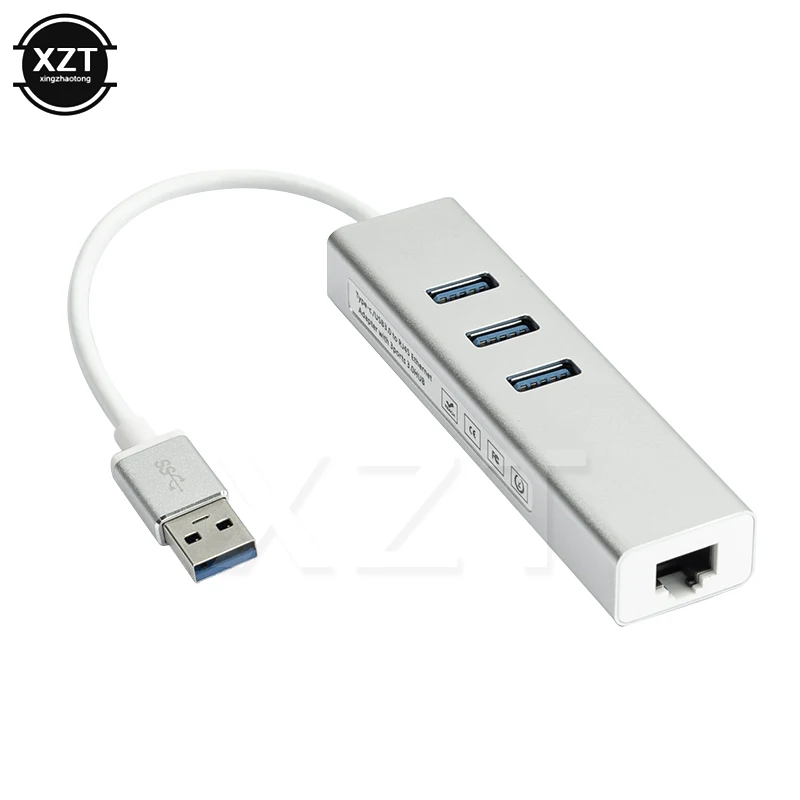 Сетевая карта 1 шт. Gigabit Ethernet RJ45 Lan с 3 портами USB 0 концентратор сплиттер к адаптер