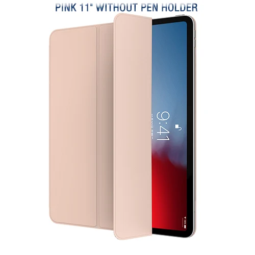 11 No Pen Holder Для iPad Pro 12,9 чехол с карандашом держатель ROCK PU TPU мягкий чехол для магнитного автоматического сна/пробуждения защитный чехол для iPad Pro 11 - Цвет: 11 No Pen Holder