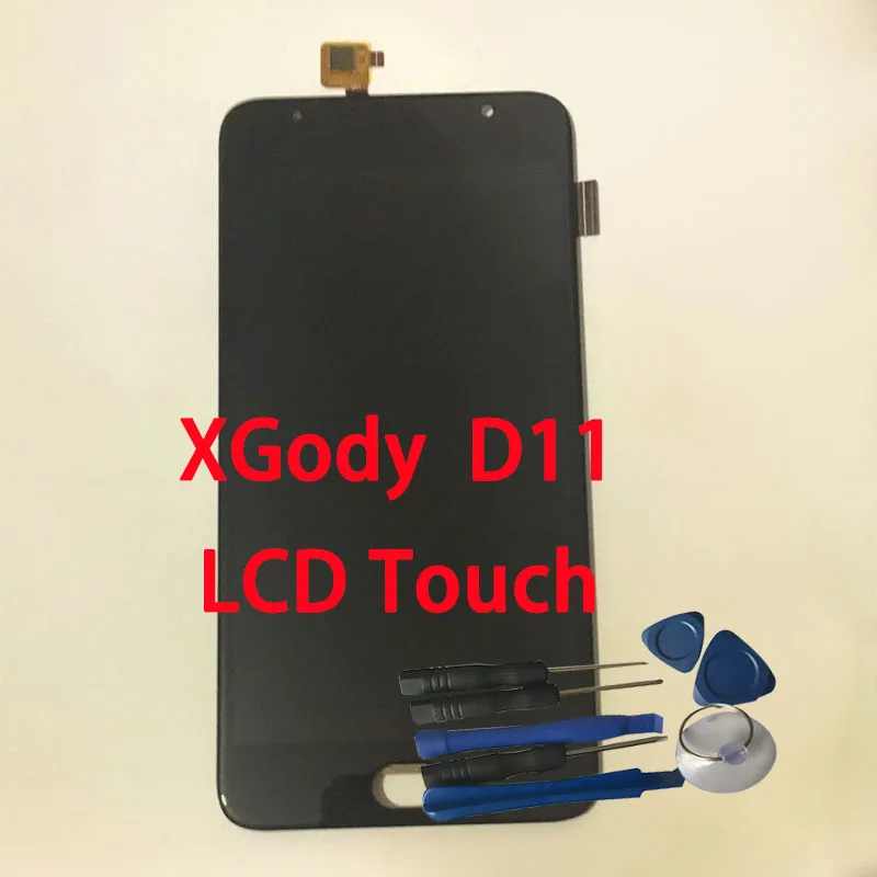 BINYEAE Original XGODY D11 LCD+touch screen assembly For 5.5" 3G Smartphone MTK6580 Quad Core-Free shipping | Мобильные телефоны