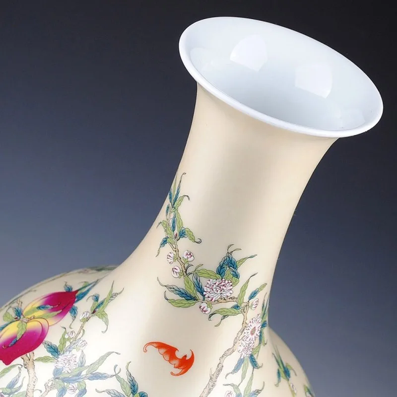 Элегантная китайская Настольная Ваза в старинном стиле светлая золотая