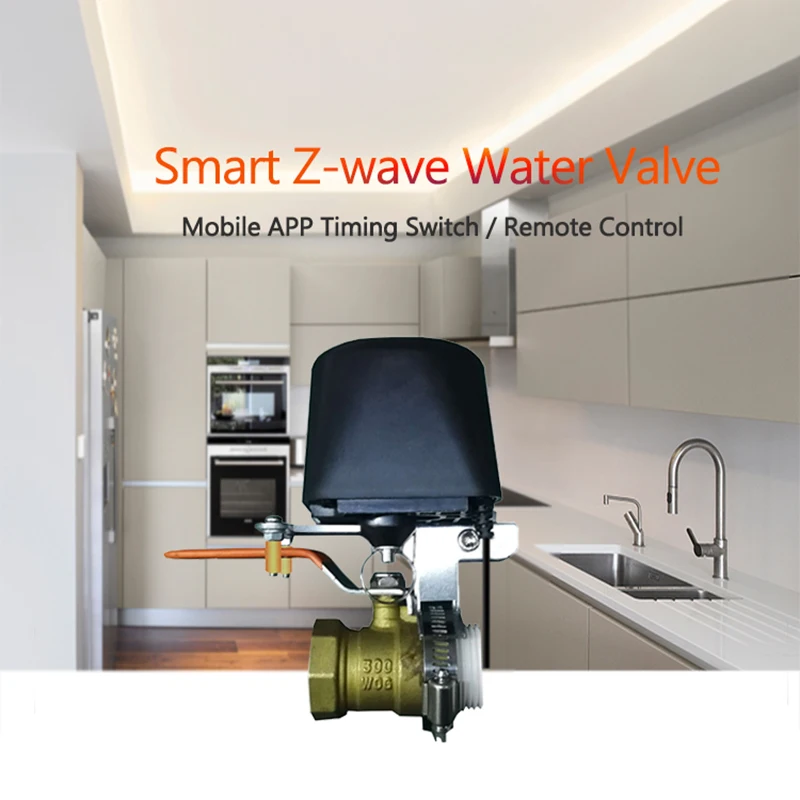 Z-Wave Plus умный дом автоматический Zwave плюс газ/Вода Авто запорные клапаны для дома кухня Scurity EU868.42MHz частота