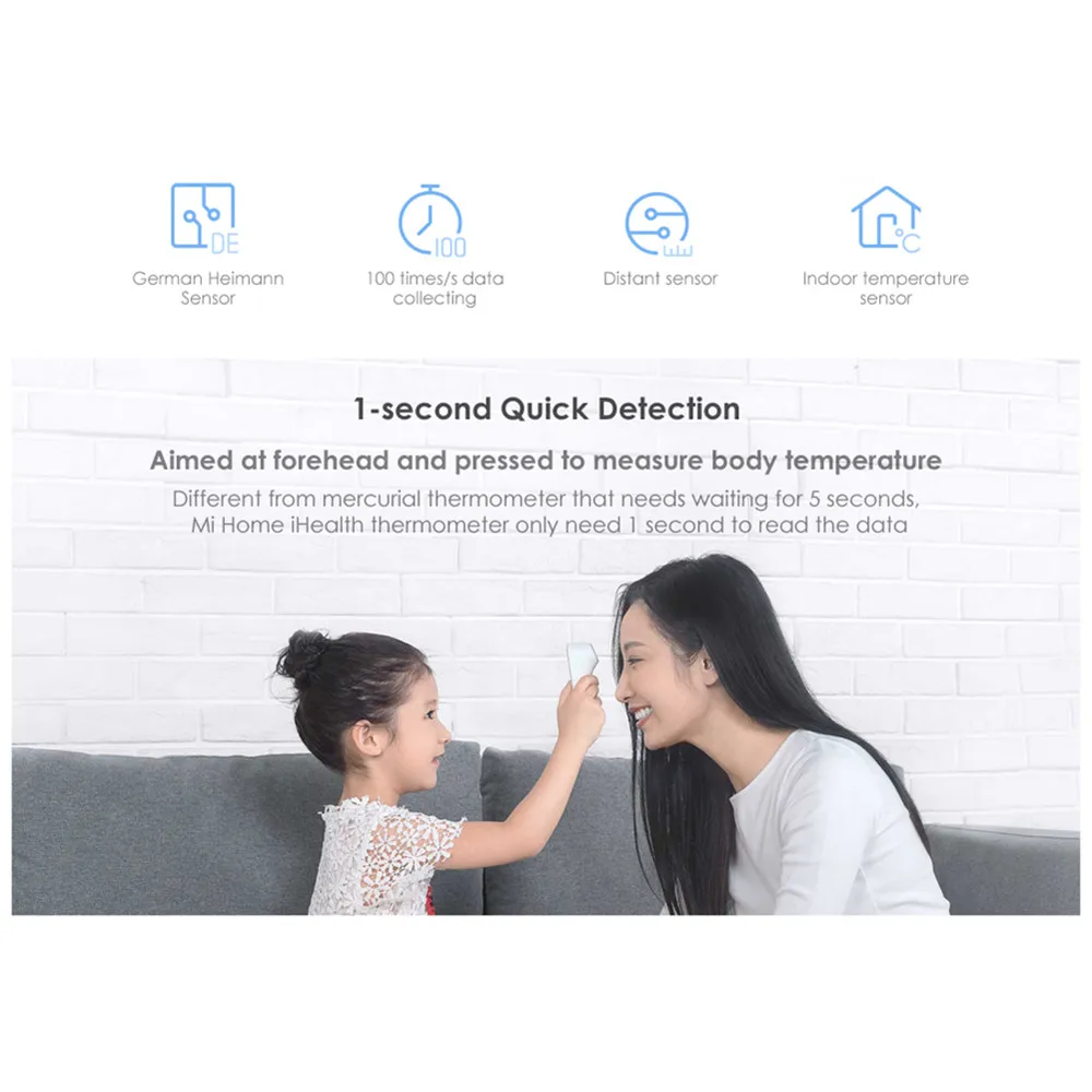 Xiaomi Mi домашний iHealth термометр Детский Электронный СВЕТОДИОДНЫЙ цифровой дисплей детектор здоровья тела немецкий Heimann Датчик инфракрасный
